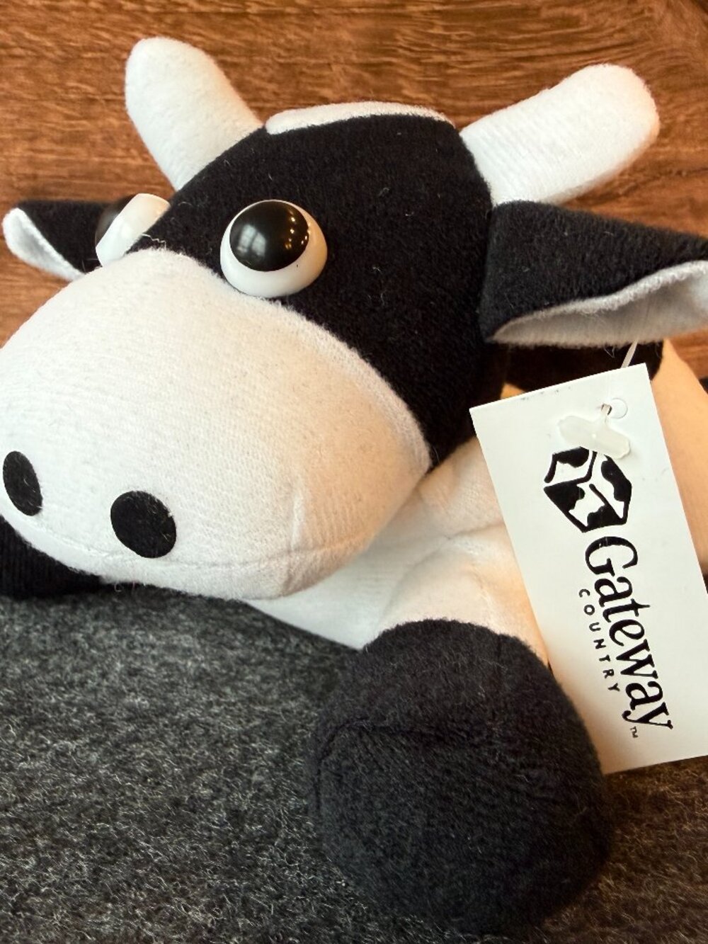 Vintage Gateway Country Cow Computer Mascot Plush 8" - Picture 1 of 9